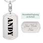 Andy - Luxury Dog Tag Keychain