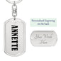Annette v01 - Luxury Dog Tag Keychain