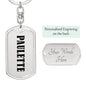 Paulette v01 - Luxury Dog Tag Keychain