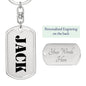 Jack - Luxury Dog Tag Keychain