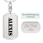 Alexis - Luxury Dog Tag Keychain
