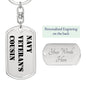 Navy Veteran's Cousin - Luxury Dog Tag Keychain