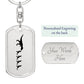 Mama Dinosaur With 4 Hatchlings - Luxury Dog Tag Keychain