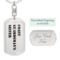 Coast Guardsman's Sister - Luxury Dog Tag Keychain