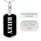 Riley v2 - Luxury Dog Tag Keychain