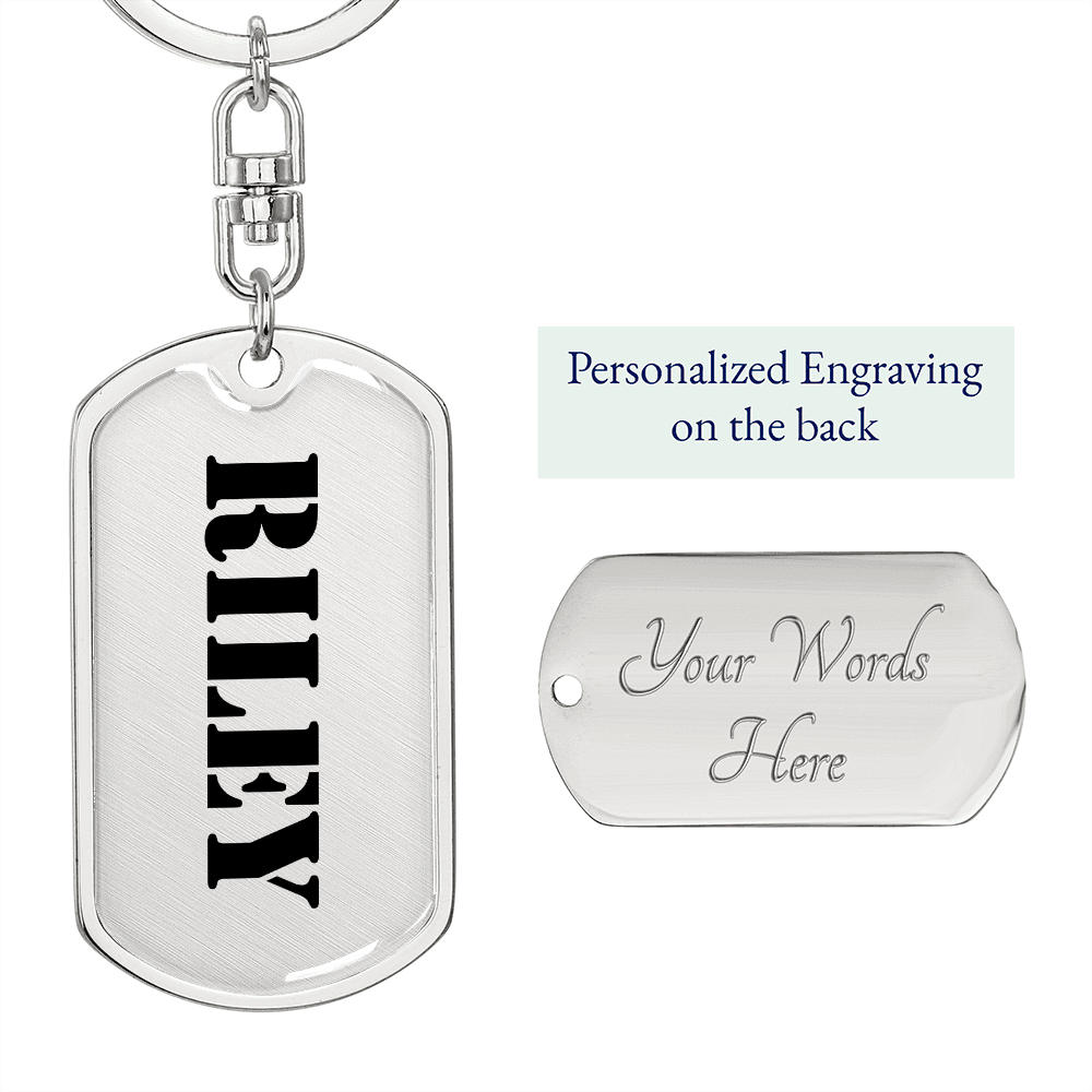 Riley - Luxury Dog Tag Keychain