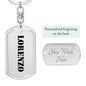 Lorenzo - Luxury Dog Tag Keychain