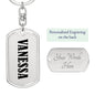 Vanessa v01 - Luxury Dog Tag Keychain