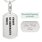 Coast Guardsman's Niece - Luxury Dog Tag Keychain