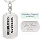 Veteran's Girlfriend - Luxury Dog Tag Keychain