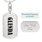 Glenda v01 - Luxury Dog Tag Keychain