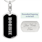 Bobbie v2 - Luxury Dog Tag Keychain