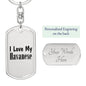 Love My Havanese - Luxury Dog Tag Keychain
