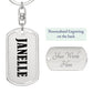 Janelle v01 - Luxury Dog Tag Keychain