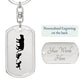 Mama Lioness With 2 Cubs - Luxury Dog Tag Keychain