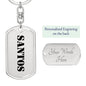 Santos - Luxury Dog Tag Keychain