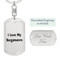 Love My Bergamasco v4 - Luxury Dog Tag Keychain