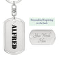 Alfred - Luxury Dog Tag Keychain