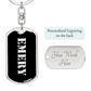 Emery v2 - Luxury Dog Tag Keychain