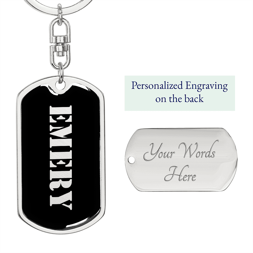 Emery v2 - Luxury Dog Tag Keychain