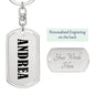 Andrea v01 - Luxury Dog Tag Keychain