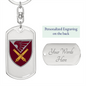 148th Self-Propelled Howitzer Battalion (Ukraine) - Luxury Dog Tag Keychain