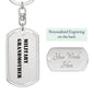 Military Grandmother - Luxury Dog Tag Keychain