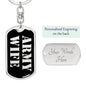 Army Wife v2 - Luxury Dog Tag Keychain
