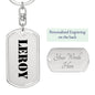 Leroy - Luxury Dog Tag Keychain