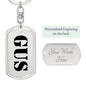 Gus - Luxury Dog Tag Keychain