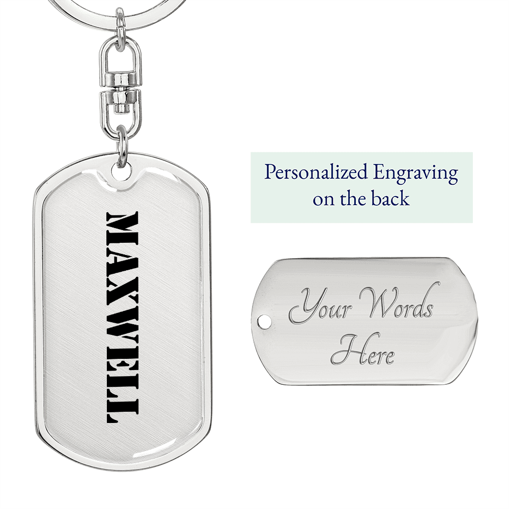 Maxwell - Luxury Dog Tag Keychain