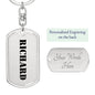 Richard - Luxury Dog Tag Keychain