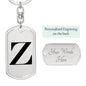 Initial Z v1a - Luxury Dog Tag Keychain