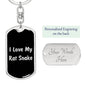 Love My Rat Snake v2 - Luxury Dog Tag Keychain