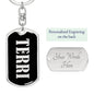 Terri v02 - Luxury Dog Tag Keychain