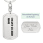 Coast Guard Mom - Luxury Dog Tag Keychain