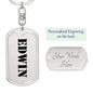 Edwin - Luxury Dog Tag Keychain