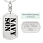 Navy Son - Luxury Dog Tag Keychain