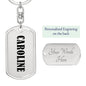 Caroline v01 - Luxury Dog Tag Keychain