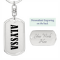 Alyssa v01 - Luxury Dog Tag Keychain