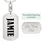 Jamie v01 - Luxury Dog Tag Keychain