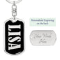 Lisa v02 - Luxury Dog Tag Keychain