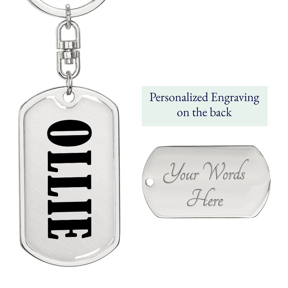 Ollie v01 - Luxury Dog Tag Keychain