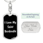 Love My Saint Berdoodle v5 - Luxury Dog Tag Keychain