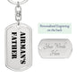 Airman's Father - Luxury Dog Tag Keychain