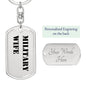 Military Wife - Luxury Dog Tag Keychain
