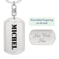 Michel - Luxury Dog Tag Keychain