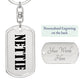 Nettie v01 - Luxury Dog Tag Keychain