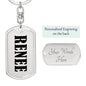 Renee v01 - Luxury Dog Tag Keychain