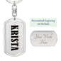 Krista v01 - Luxury Dog Tag Keychain